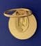 A Circle  Scarf Clip in textured gold-tone aluminium - 1960’s  Brutalist Scarf Ring