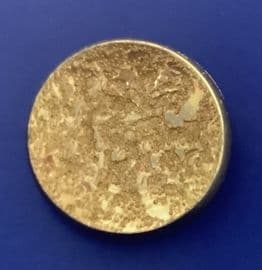 A Circle  Scarf Clip in textured gold-tone aluminium - 1960’s  Brutalist Scarf Ring