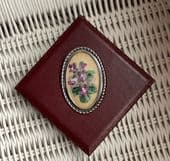 A hand Embroidered Violets Brooch 1940s - 1950s