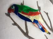 A Parrot Brooch in Bright Colours by Lea Stein of Paris
