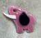 A Pink Baby Elephant Pin by Lea Stein -  Vintage Small Elephant Brooch