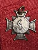 A Victorian 1898 Sterling Silver Cycling Sports Fob Medal - Birmingham