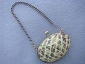 A Victorian Purse- Miniature Novelty Purse - Made from a Natural Sea Shell - Circa 1880 to 1900