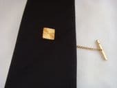 A vintage Tie Tack - Gold tone with engine engraved detail - Tie Pins and Tie Bars (SOLD)