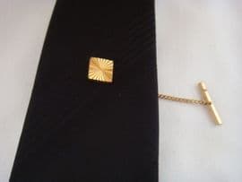 A vintage Tie Tack - Gold tone with engine engraved detail - Tie Pins and Tie Bars (SOLD)