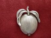 Adam's Delight by Sarah Coventry a 1960s Apple Brooch in Silver tone