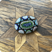 An Oval Antique Micro Mosaic Brooch Circa 1880s to 1900