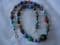 Antique and Vintage Glass Bead Necklace with sterling silver clasp (SOLD)