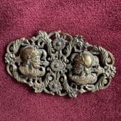 Antique Brass  Belt  Buckle - Large Size - Classical Warriors