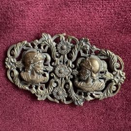Antique Brass  Belt  Buckle - Large Size - Classical Warriors