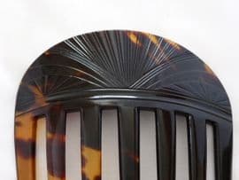 Antique Real Tortoiseshell Hair Comb - Japanese - Circa 1920 - Art Deco (sold)