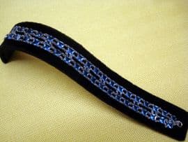 Art Deco Bracelet set with Blue Glass Crystals(Sold)