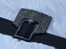 Art Deco Celluloid Buckle or Hat Trim set with Diamante Circa 1930's (SOLD)