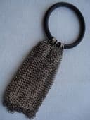 Art Deco Chain Mesh Coin Purse on finger ring - unusual