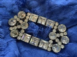 Art Deco Diamanté White Paste Sew-on Dress Ornament or Hat Decoration - French Circa 1920- 1930