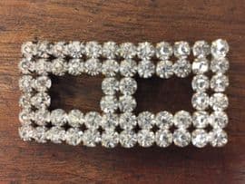Art Deco Diamanté White Paste Slide Buckle or Ornament or Hat Decoration -  French Circa 1920- 1930