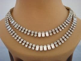 Art Deco Diamante Collar - 1940s High Quality Costume Jewellery (SOLD)