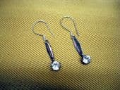 Art Deco Diamante Drops on New Sterling Silver Earwires (Sold)
