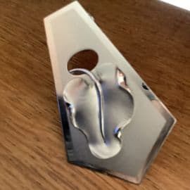 Art Deco Exotic Leaf Chrome Dress Clip 1930s to 1940s (1)