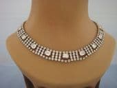 Art Deco Revival Collar - Diamante Necklace from the 1950s - 1960s (SOLD)