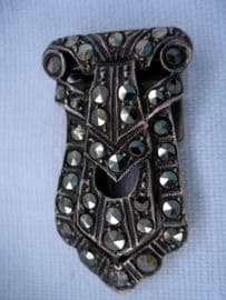 Art Deco Silver and Marcasite Dress Clip (SOLD)