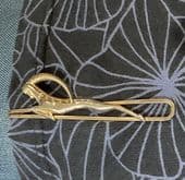 Art Deco Style Leaping Gazelle - Vintage signed STRATTON Tie Clasp or Clip