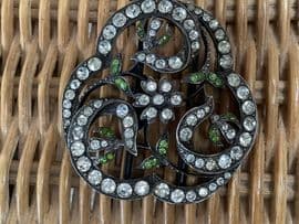 Art Nouveau Buckle set with Paste Jewels - Floral Design