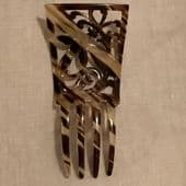 Art Nouveau Dragonfly Hair Comb in Imitation Tortoiseshell/Horn