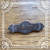 BABY Victorian to Early 20th Century Baby Brooch - Sterling Silver with Rose Gold