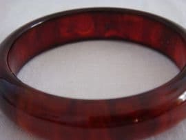 Bakelite Bangle - 1930s - 1940s Tortoiseshell or Root Beer Colour (Sold)