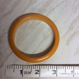 Bakelite Bangle in Yellow Mustard Colour Skinny 1940s to 1950s Bracelet