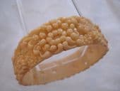 Celluloid Chrysathemum Bangle to Imitate Ivory 1920s - 1950s SOLD
