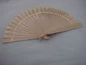 Celluloid Fan from circa 1920s - Striped Grey colour - Interesting Early Plastic