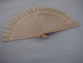 Celluloid Fan from circa 1920s - Striped Grey colour - Interesting Early Plastic