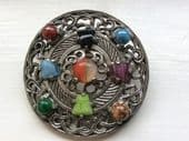 Celtic Jewelled Cross Brooch Pendant by Miracle (SOLD)