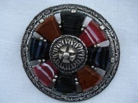 Circular Brooch in the form of a shield by Miracle(Sold)
