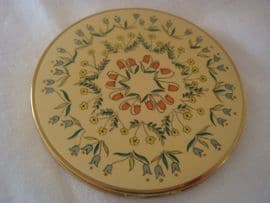 Classic 1950's Powder Compact by Vogue Vanities - Floral Pattern (Sold)