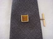 Classic 1970s Tie Tack - Inset with Real Tiger Eye Stone (SOLD)