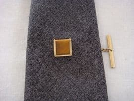 Classic 1970s Tie Tack - Inset with Real Tiger Eye Stone (SOLD)