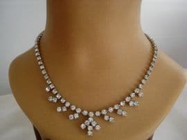 Classic Art Deco Revival Diamante Necklace (SOLD)