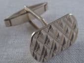 Classic Sterling Silver Cufflinks - 1970's Gentleman's Accessory (SOLD)