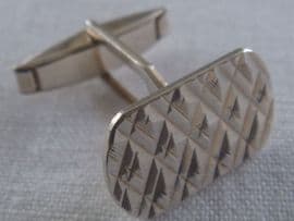 Classic Sterling Silver Cufflinks - 1970's Gentleman's Accessory (SOLD)