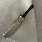 Cricket Bat Tie Clip - Vintage Stratton 1960s -1970s Gold tone