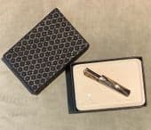 Cricket Bat Tie Clip - Vintage Stratton Nippy Clip 1960s -1970s Gold tone in Original Box