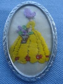 Crinoline Lady Brooch - 1940's / 1950's