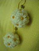 Daisy Ball Earrings from the 1960's - Wacky and Wonderful Wedding Day Wear!