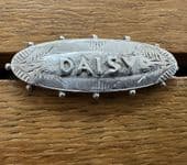Daisy - Victorian Sterling Silver Name Brooch - Hallmarked 1892