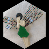 Dragonfly Fairy by Lea Stein in Green - (SOLD)