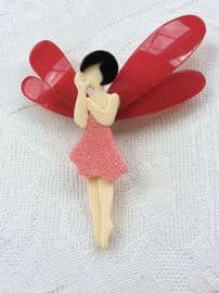 Dragonfly Fairy by Lea Stein - Pink Sparkle Dress (SOLD)