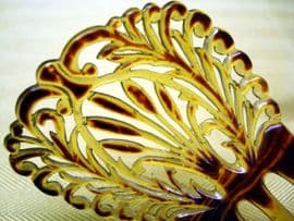Early 20th Century Cellluloid Haircomb with Bullrushes Design (SOLD)